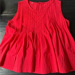 Sleeveless Red Women's Top